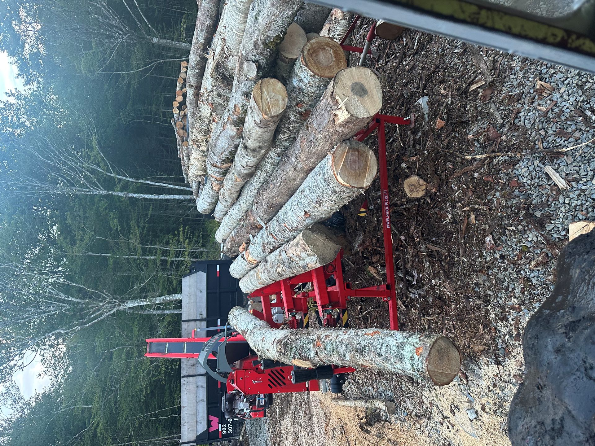 Professional log processing with sawmill equipment